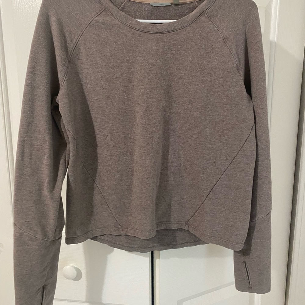 Athleta dark dusty rose Asymmetrical Long Sleeve Sweatshirt